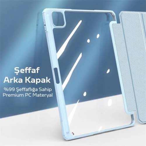 Polham iPad Pro 11 Kılıf (2018,2020,2021) Mıknatıslı Kalem Yerli İpad Pro Tablet Kılıfı Standı - Resim 4