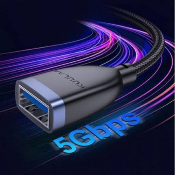 Polham 50CM USB 3.0 Uzatma Kablosu, USB 3.0 Male TO USB3.0 2A - 4