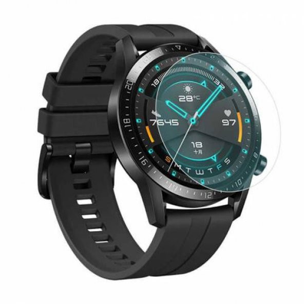 Polham Huawei Watch Gt 2 46mm Darbe Emici Ekran Koruyucu 5 Adet Set,Çizilmeye Dayanıklı, Su Geçirmez