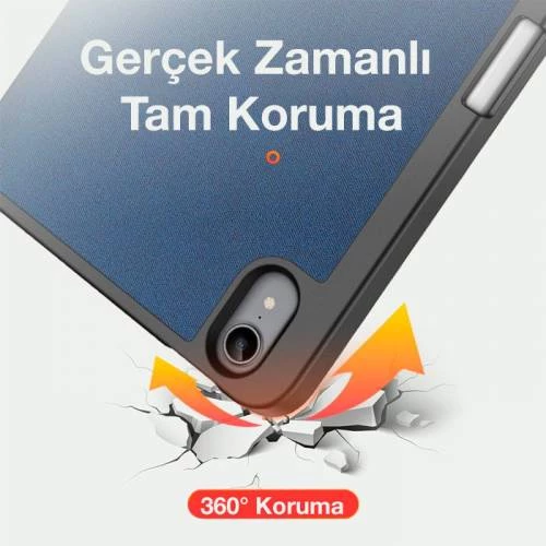 Polham iPad Mini 6 (2021) Tablet Kılıfı Kalem Yerli Standlı iPad Mini 6 Tablet Kılıfı - 8