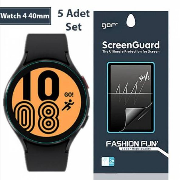 Polham Samsung Galaxy Watch 4 40mm 5 Adet Darbe Emici Ekran Koruyucu, Kabarcık Bırakmaz Teknolojili - 2