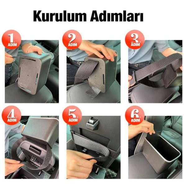 Polham Çok Amaçlı Araç Organizatörü Ve Havlu Araç Araba Kol Dayama Bölmesi Konsol Çok Amaçlı Organizatör - 3