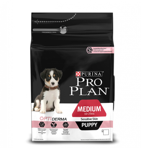 Pro Plan Puppy Sensitive Skin Somonlu Orta Irk Yavru Köpek Maması 3 KG