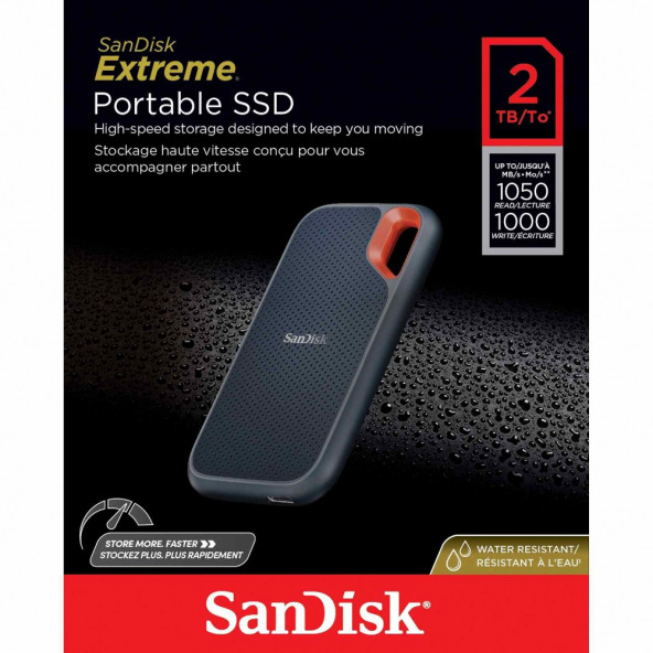 SanDisk Extreme 2TB 1050MB/sn V2 Taşınabilir SSD SDSSDE61-2T00-G25 - 5