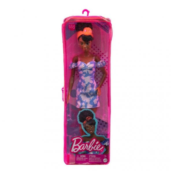Barbie Fashionistas Siyah Saçlı, Kot Elbiseli HBV17 - 1