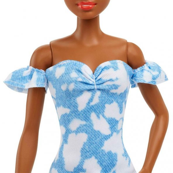 Barbie Fashionistas Siyah Saçlı, Kot Elbiseli HBV17 - 5