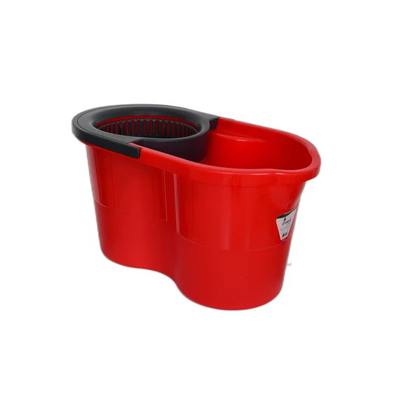 Plastik Temizlik Seti Kova+Mop+Paspas+Sap Kırmızı Renk - Resim 3