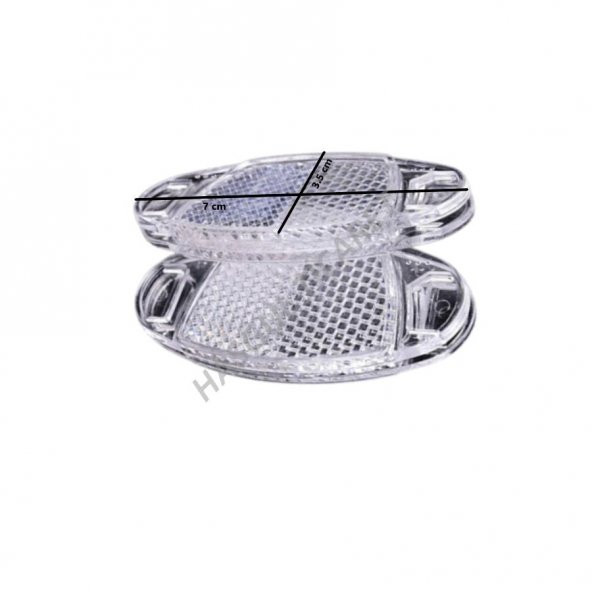 Hsgl Bisiklet Beyaz Jant Reflektörü 2 li set Jant Aksesuar Reflektörlü - 4