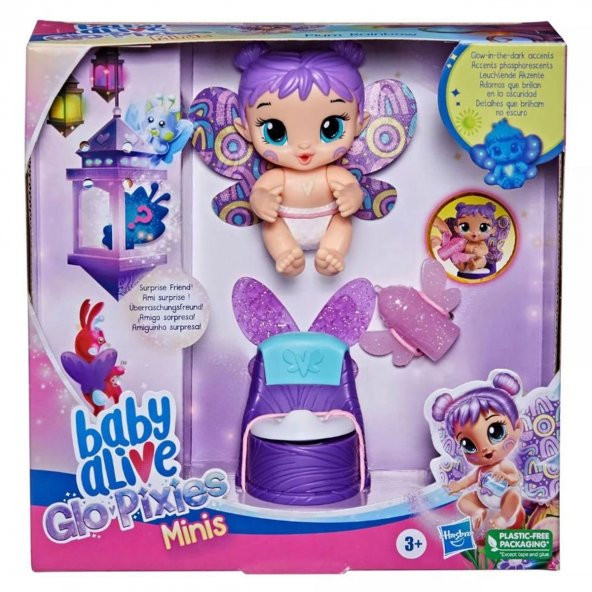 Baby Alive Glopixies Minik Peri Bebek Plum Rainbow F2596 - 3