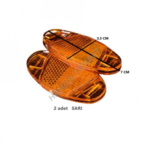 Hsgl Bisiklet Sarı Jant Reflektörü 2 li set Jant Aksesuar Reflektörlü - 4