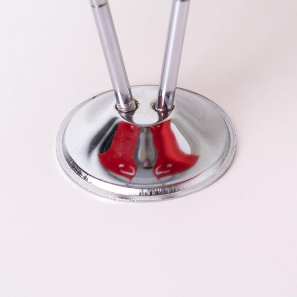 Türkiye 2li Masa Bayrağı Saten Kumaş Dijital Baskı 15x22,5 cm - 3