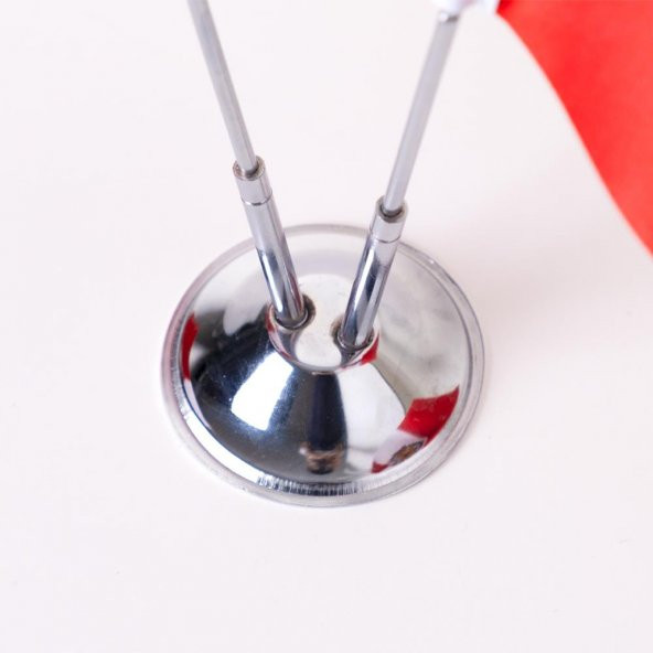 Peru 2li Masa Bayrağı Saten Kumaş Dijital Baskı 15x22,5 cm - 4