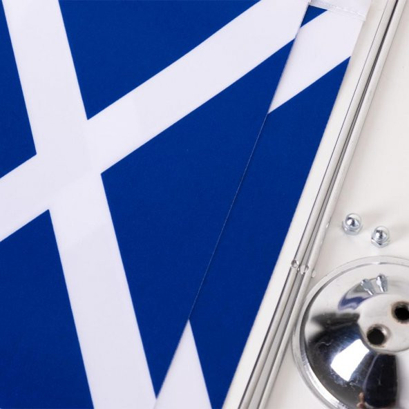 İskoçya 2li Masa Bayrağı Saten Kumaş Dijital Baskı 15x22,5 cm - 2