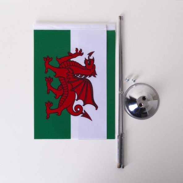 Galler 2li Masa Bayrağı Saten Kumaş Dijital Baskı 15x22,5 cm - 6