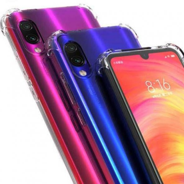 Redmi Note 7 Nitro Antişok Silikon Kılıf Kenar Korumalı +6D Cam - 5