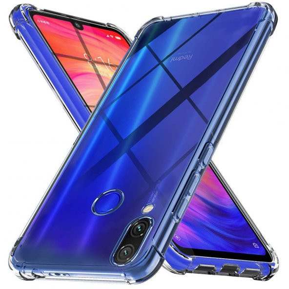 Redmi Note 7 Zore Antişok Silikon Kılıf Kenar Koruma +6D Nano Cam - 2