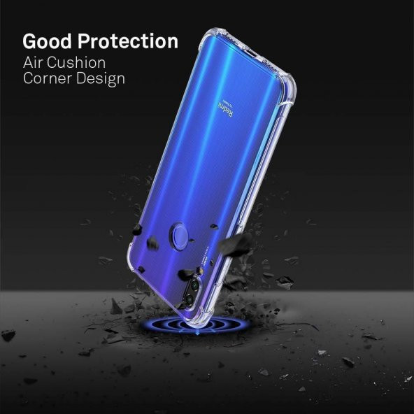 Redmi Note 7 Zore Antişok Silikon Kılıf Kenar Koruma +6D Nano Cam - 3