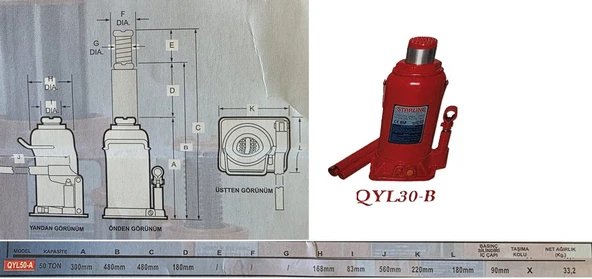 Starline 30 Ton Şişe Kriko - 3