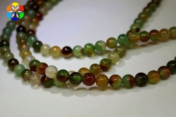 Akik Taşı Dizi 8mm (4406) - Resim 2