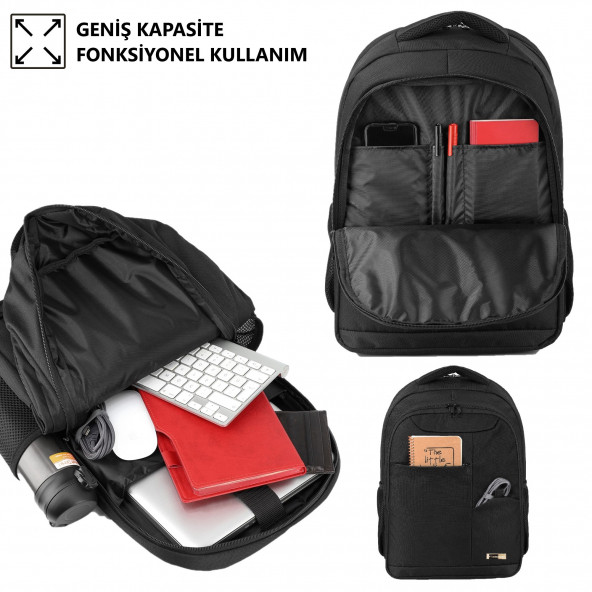 Vegmann Vgm-030 Siyah - 15,6 Inç Dizüstü Bilgisayar Uyumlu Laptop Çantası Sırt Çantası - 3