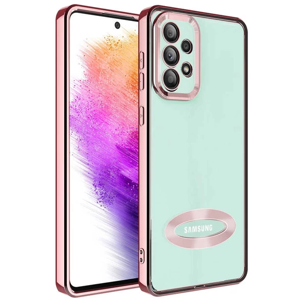 Vendas Samsung A33 5G Uyumlu Omega Serisi Kamera Korumalı Logo Gösteren Fit Silikon Kılıf