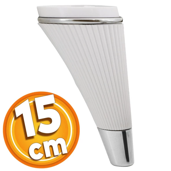 Iron Lüks Mobilya Kanepe Sehpa Tv Ünitesi Koltuk Ayağı 15 Cm Beyaz Krom Baza Ayakları