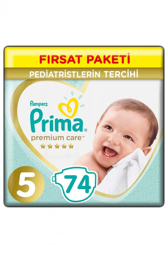 Prima Premium Care 5 Numara Junior 74'lü Bebek Bezi
