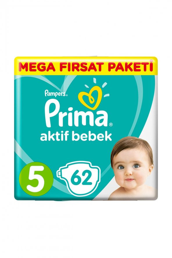 Prima Aktif 5 Numara Junior 62'li Bebek Bezi