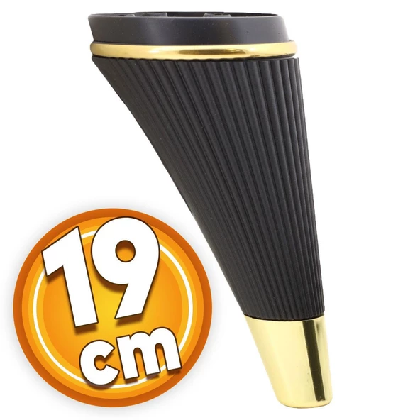 Iron Lüks Mobilya Kanepe Tv Ünitesi Konsol Koltuk Ayağı 19 Cm Siyah Gold Ayakları