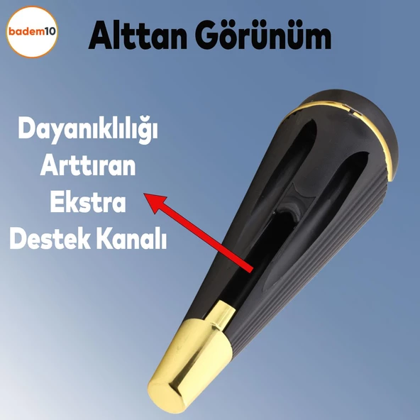 Iron Lüks Mobilya Kanepe Tv Ünitesi Konsol Koltuk Ayağı 19 Cm Siyah Gold Ayakları - 3