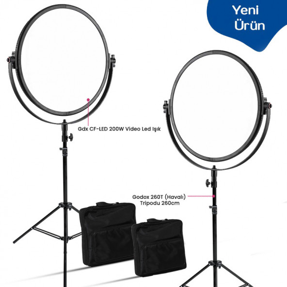 Gdx CF-200W 2'li Led Video Işığı ürün görseli 1