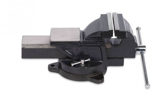 Anadolu Strong Büyük Boy 150mm 6 360 Dönerli Taban Dövme Çelik Sabit Tezgah Masa Mengenesi - 3
