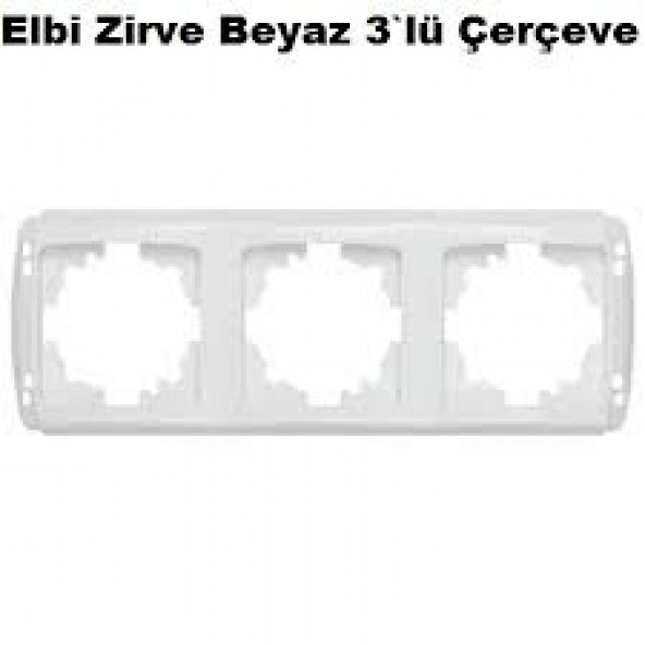 EL-Bİ Zirve 3'lü Yatay Çerçeve beyaz (2 Adet)