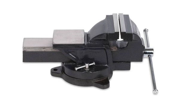 Anadolu Strong Büyük Boy 100mm 4 360 Dönerli Taban Dövme Çelik Sabit Tezgah Masa Mengenesi - 3