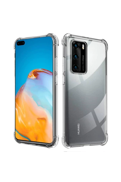 Huawei P40 Şeffaf Tank Silikon Kapak