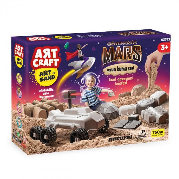 Art Craft Görevimiz Mars Kinetik Kum Oyun Seti 750 Gr.