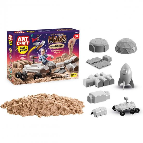 Art Craft Görevimiz Mars Kinetik Kum Oyun Seti 750 Gr. - 3