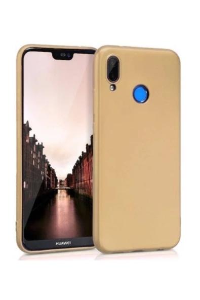 Huawei P20 Lite Premium Silikon Kılıf Gold