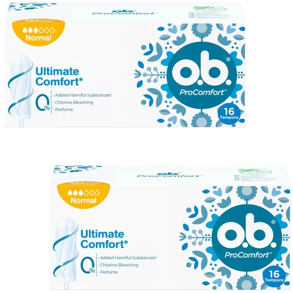 O.B. Pro Comfort Normal Tampon 16 lı 2 ADET