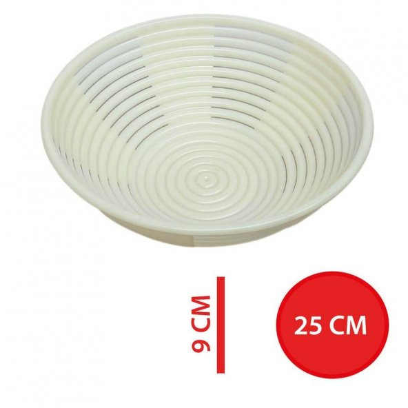 Bambu Tipi Plastik Hamur Mayalama Sepeti   25*9 cm  - V - 1