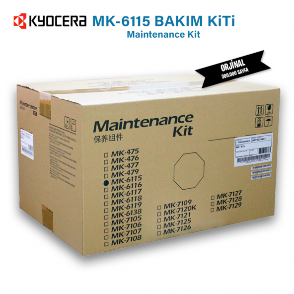 KYOCERA MK-6115 Orjinal Bakım Kiti - Maintenance Kit- ECOSYS M4125idn/M4132idn