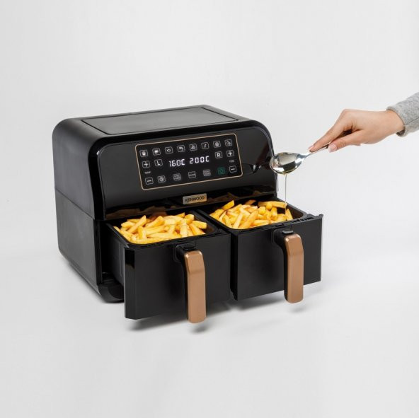 Kenwood Hfp70.000bk Dual Air Fryer Bk Copper - 4