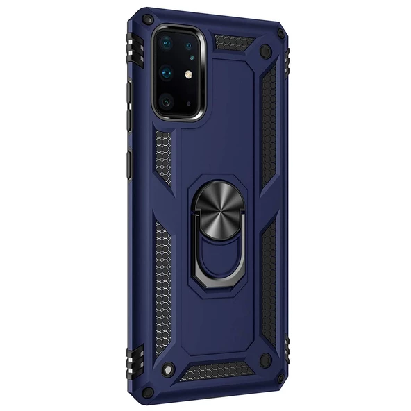 Samsung Galaxy S20 Plus Yüzüklü Tank Kılıf Lacivert