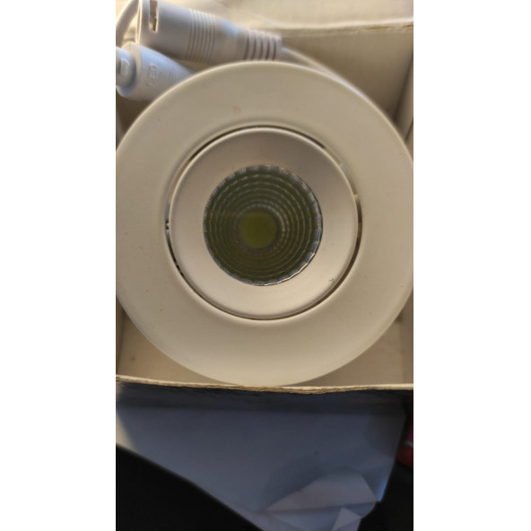 LEELED 3Watt BEYAZ DÖKÜM KASA ,Driverli COB LED