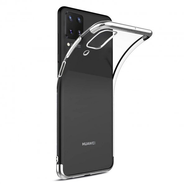 Huawei P40 Lite Parlak Lazer Silikon Kılıf Gümüş