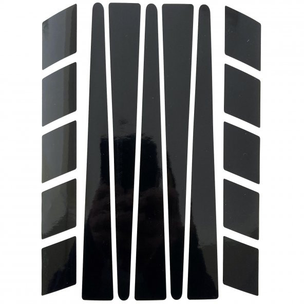 Şerit Tasarımlı Jet Siyah Çamurluk Motosiklet Sticker Çınar Extreme - 2