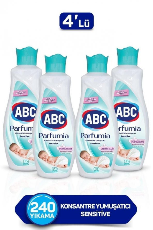 ABC Parfumia Yumuşatıcı Sensitive 1440 ml x 4 Adet