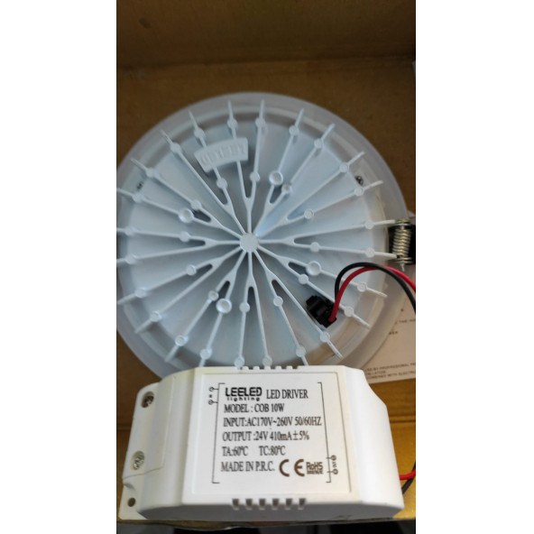 LEELED 10W COB LED 400K Döküm Kasa Beyaz - 2