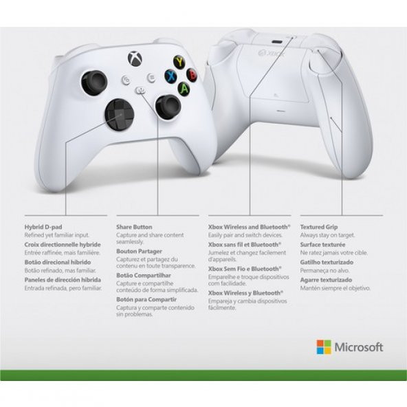 Xbox Series Beyaz Kablosuz Oyun Kolu (Microsoft Türkiye garantili) - 4