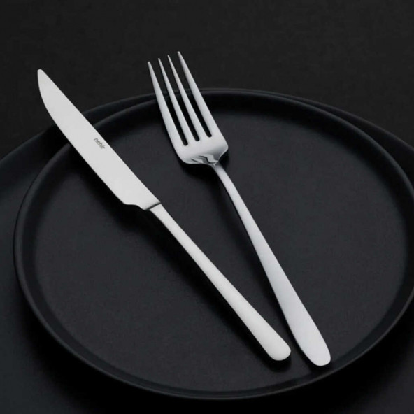 Nehir Sultan Sade 84 Parça Kutulu Çatal Kaşık Bıçak Takımı - 4